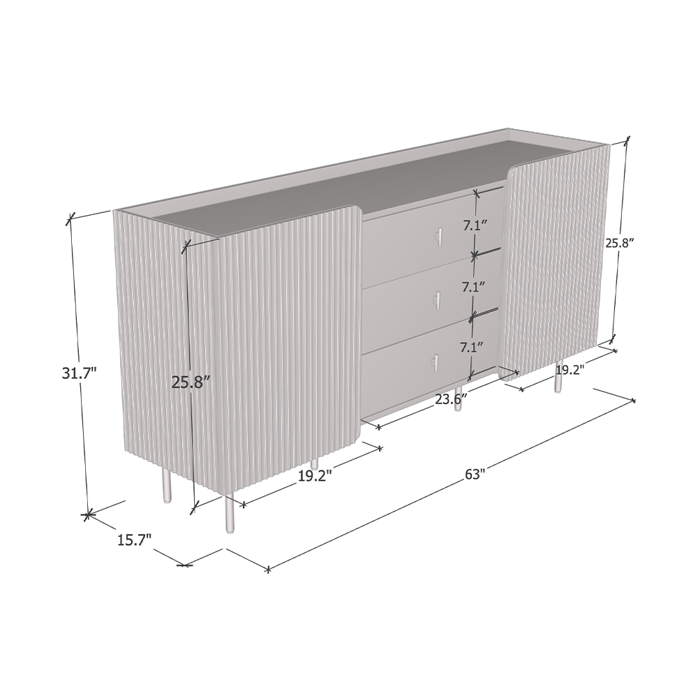 Dalia 2D3SZ Sideboard