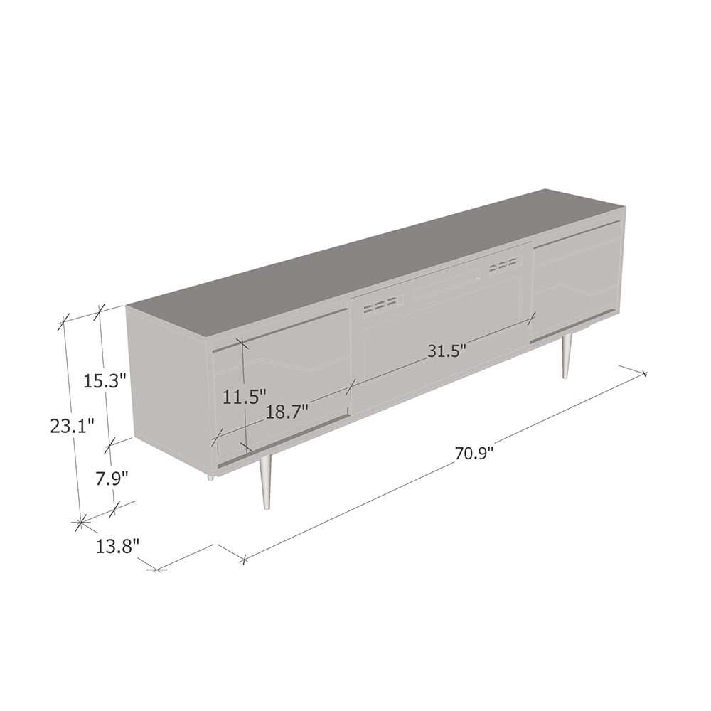 Maze WH-EF Fireplace TV Stand