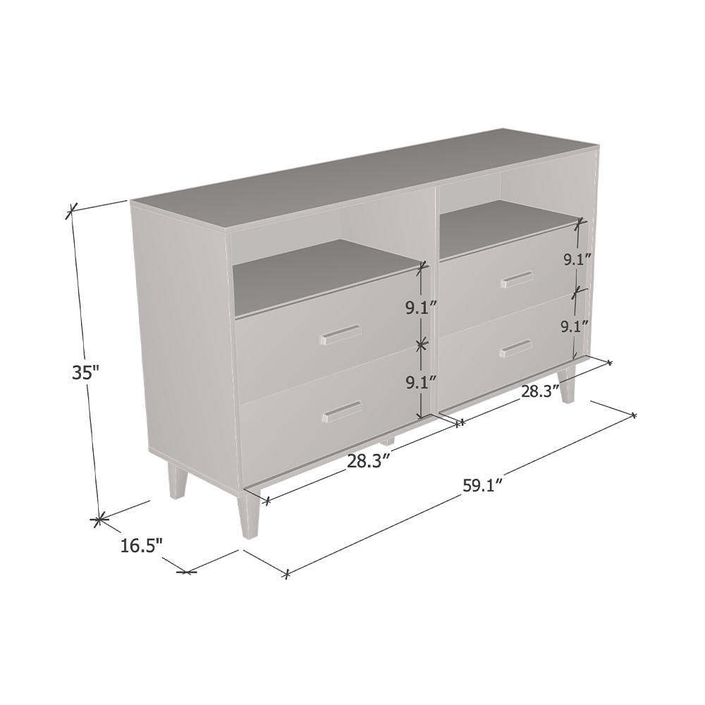 Nevada 4S Wide TV Stand