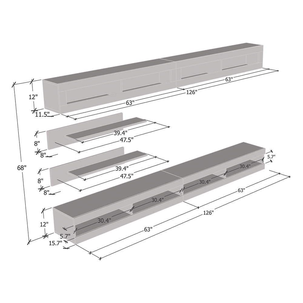 Fly I 34TV Floating Entertainment Center