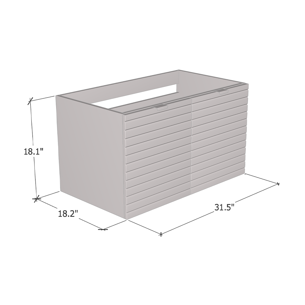 Capri 2D 80 Floating Bathroom Vanity