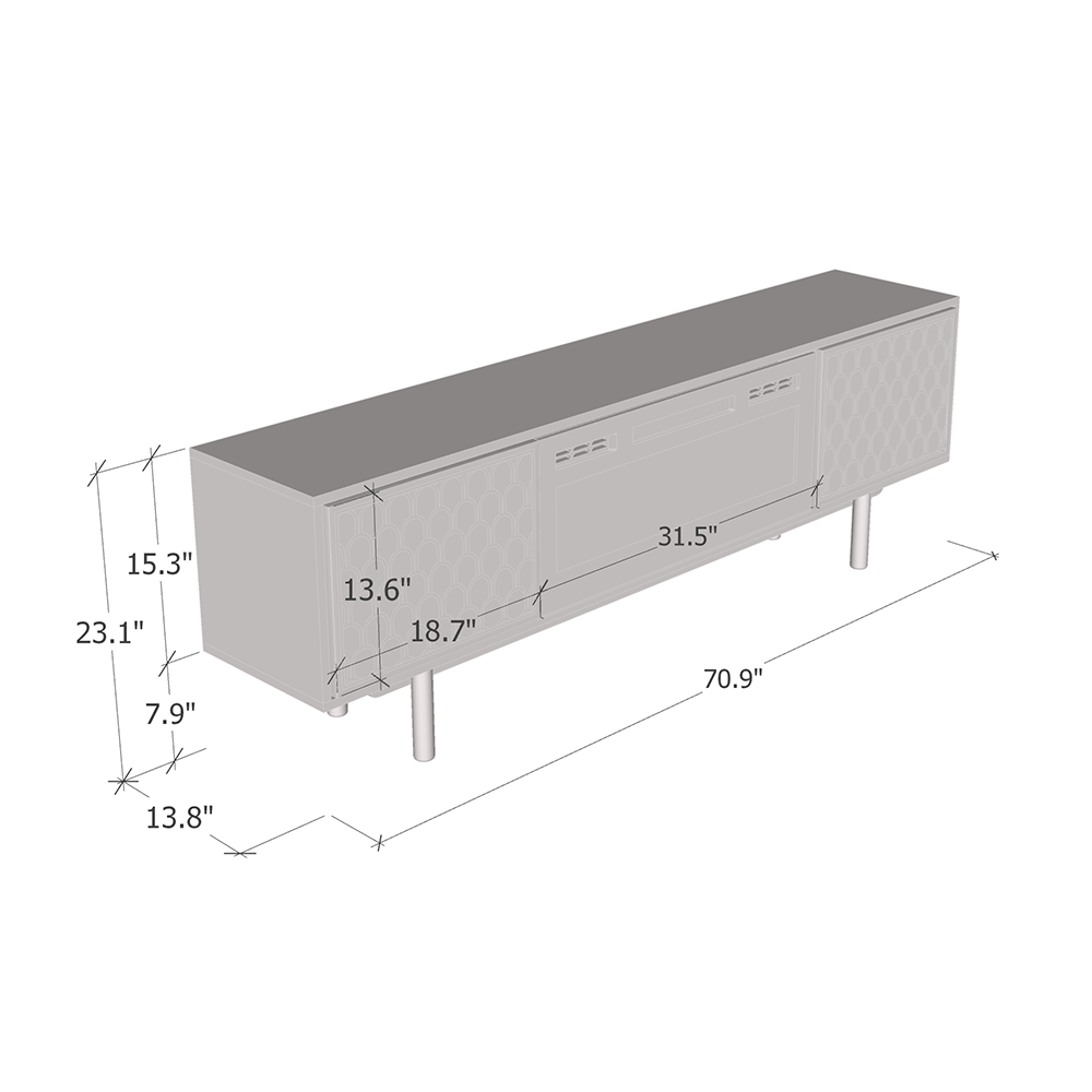 Karp BL-EF Fireplace TV Stand