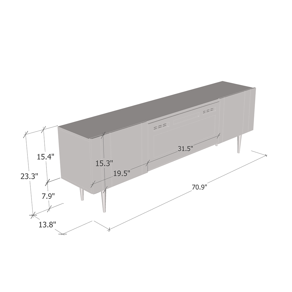 Nile BL-EF Fireplace TV Stand