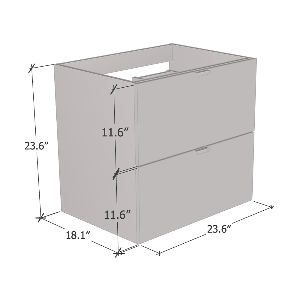 Ines 2S 60 Floating Bathroom Vanity