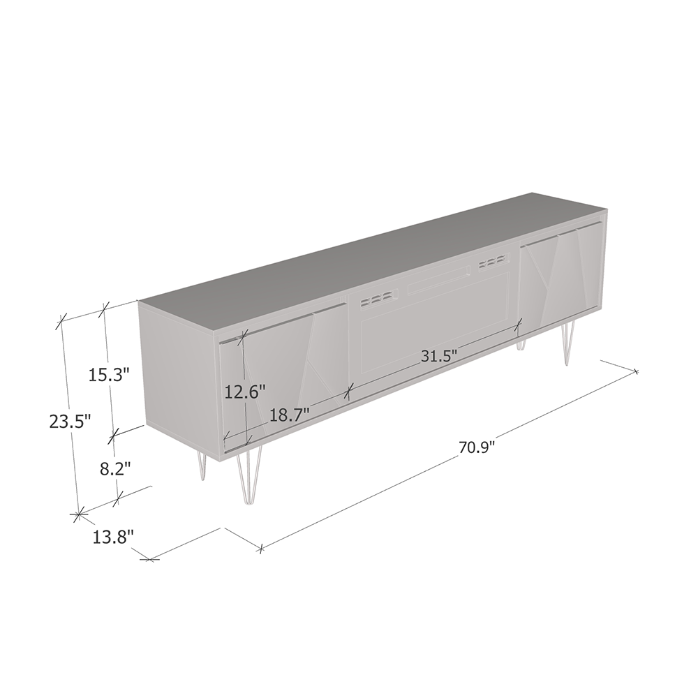 Haifa WH-EF Fireplace TV Stand