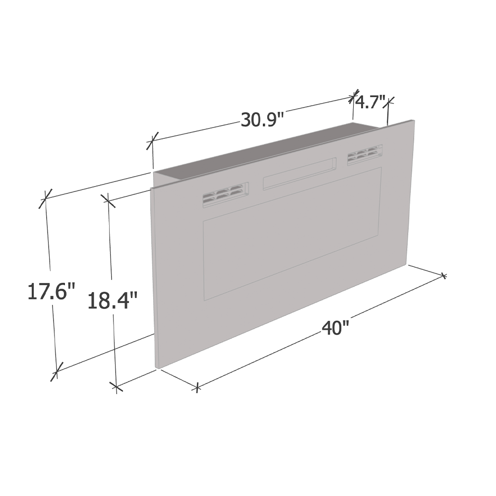 40" Electric Fireplace Heater