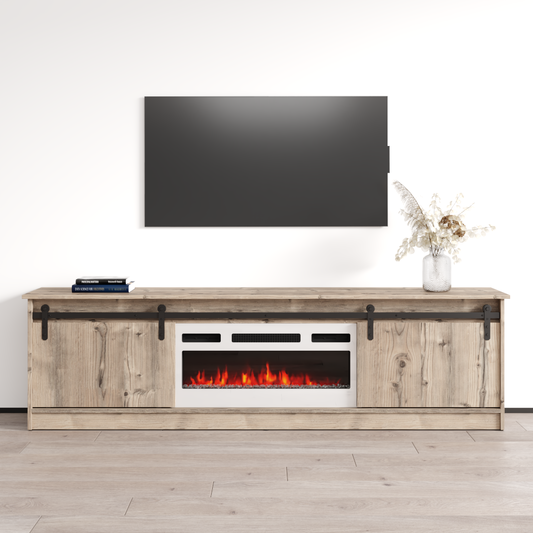 Granero 04 WH-EF Fireplace TV Stand