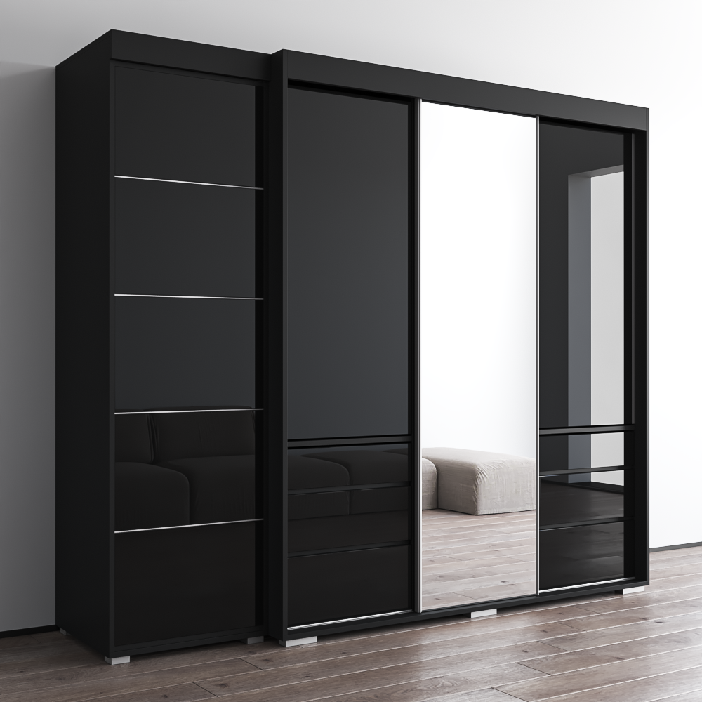 Monaco 3D-EX Wardrobe with 1 Mirror