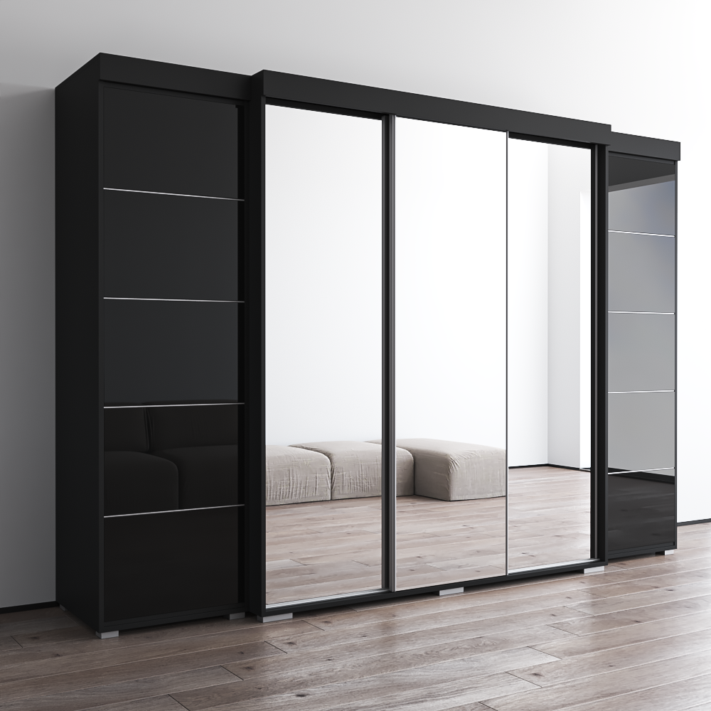 Aria 3D-EXEX Wardrobe with 3 Mirrors