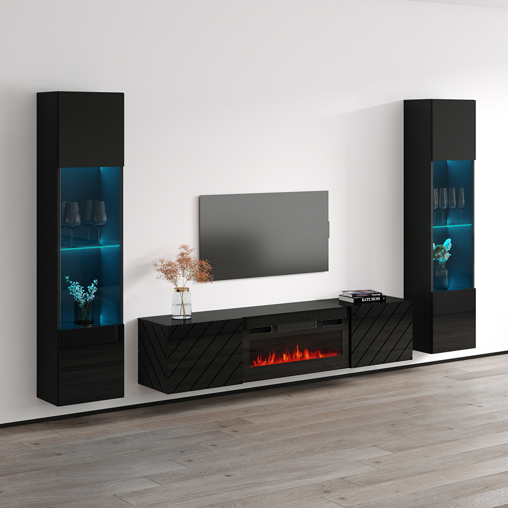 Luxe BL-EF Floating Fireplace Entertainment Center