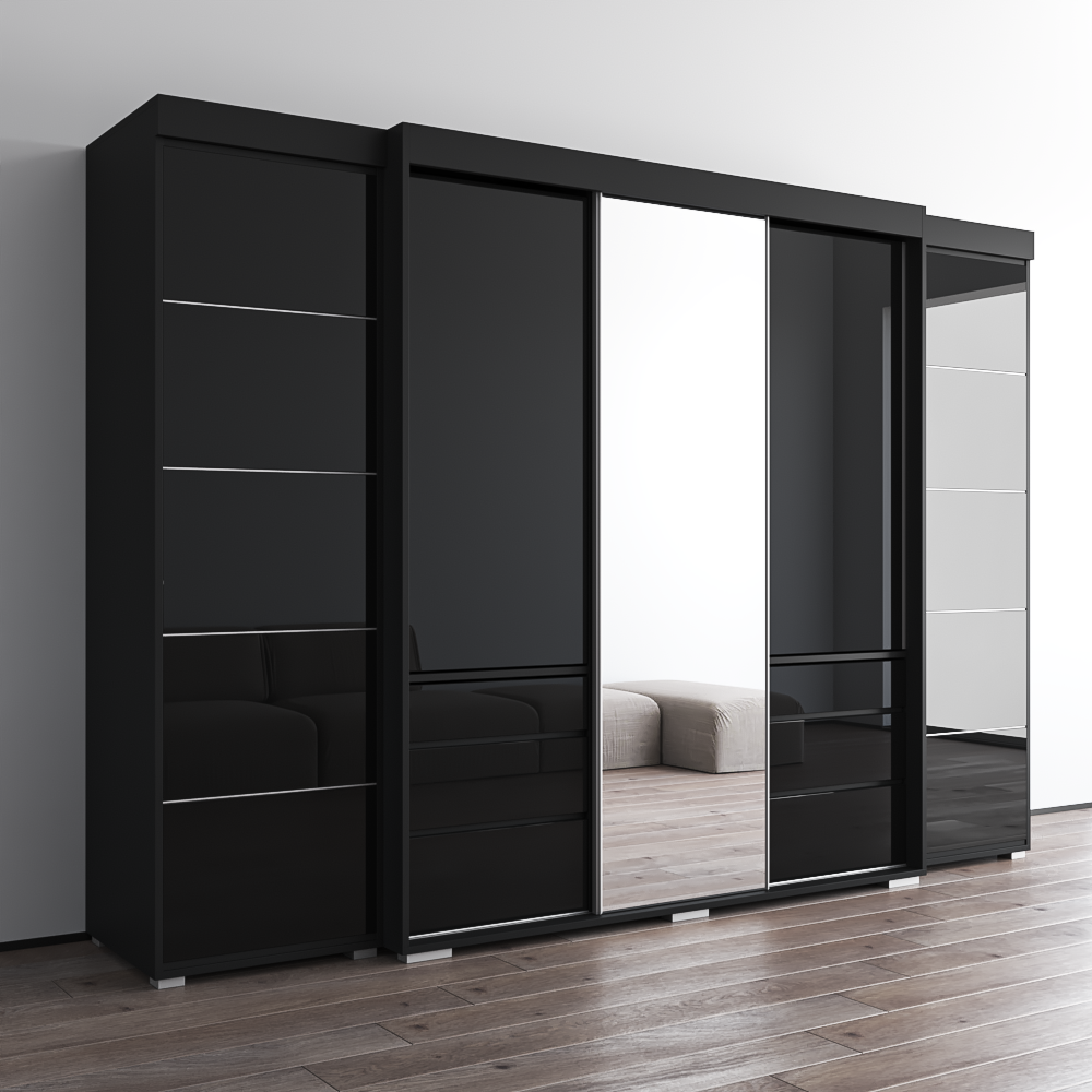 Monaco 3D-EXEX Wardrobe with 1 Mirror