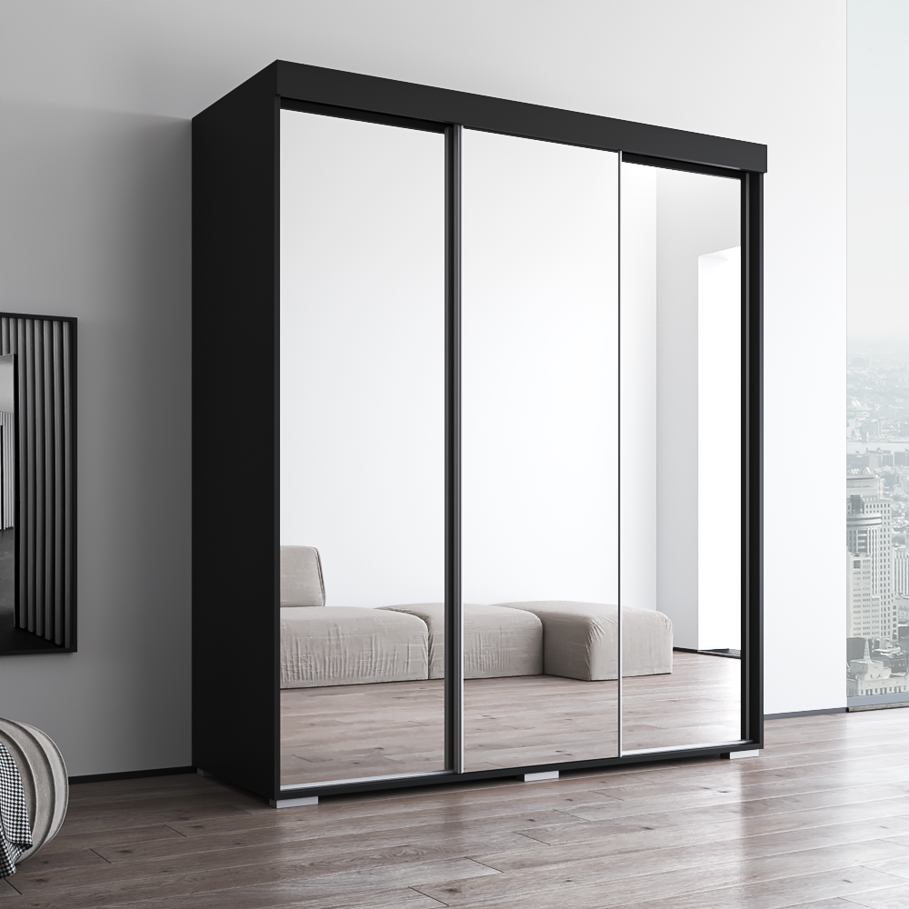 Aria 3D Wardrobe with All Mirror