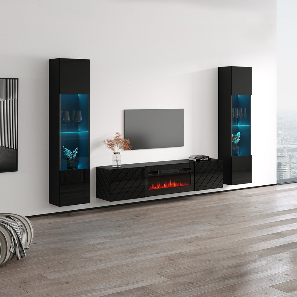 Luxe BL-EF Floating Fireplace Entertainment Center