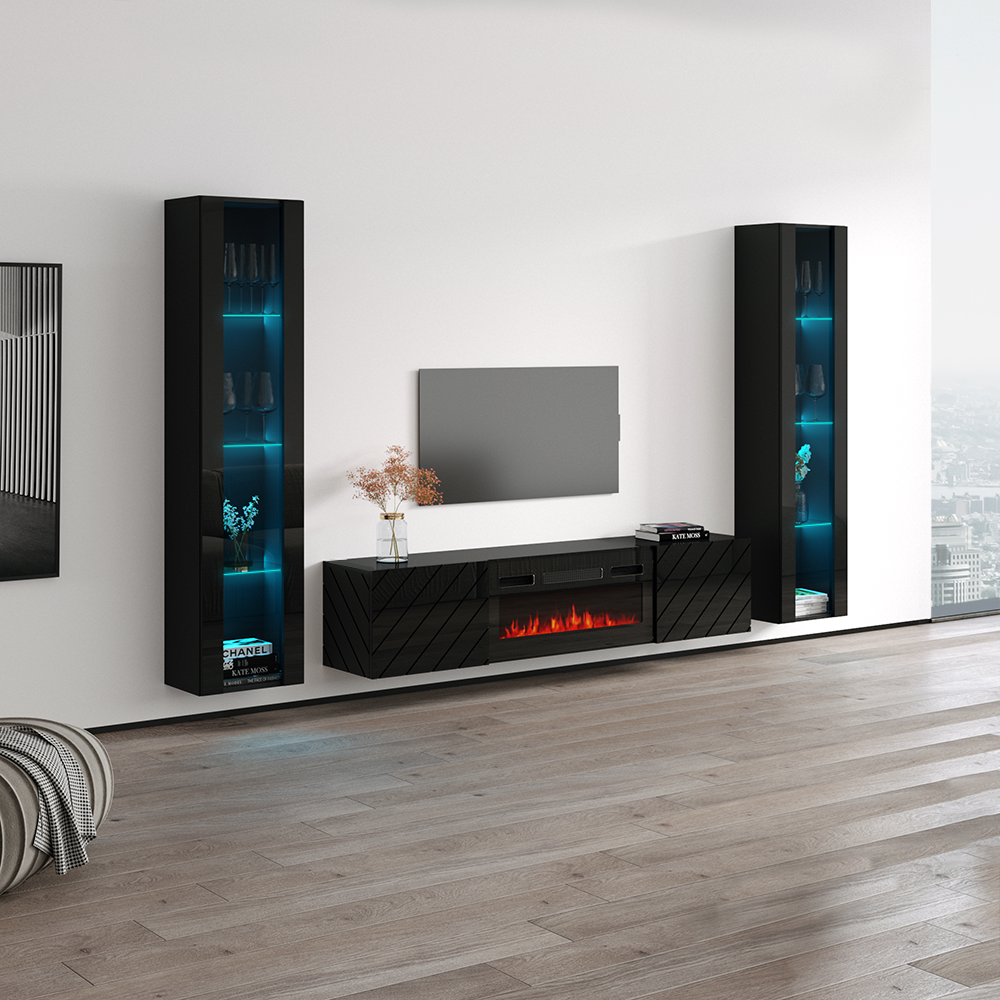 Luxe BL-EF Floating Fireplace Entertainment Center