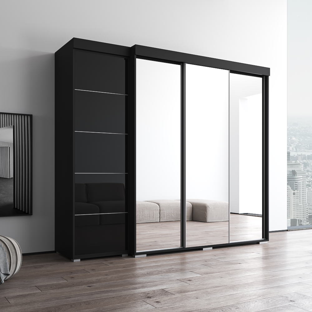 Aria 3D-EX Wardrobe with 3 Mirrors