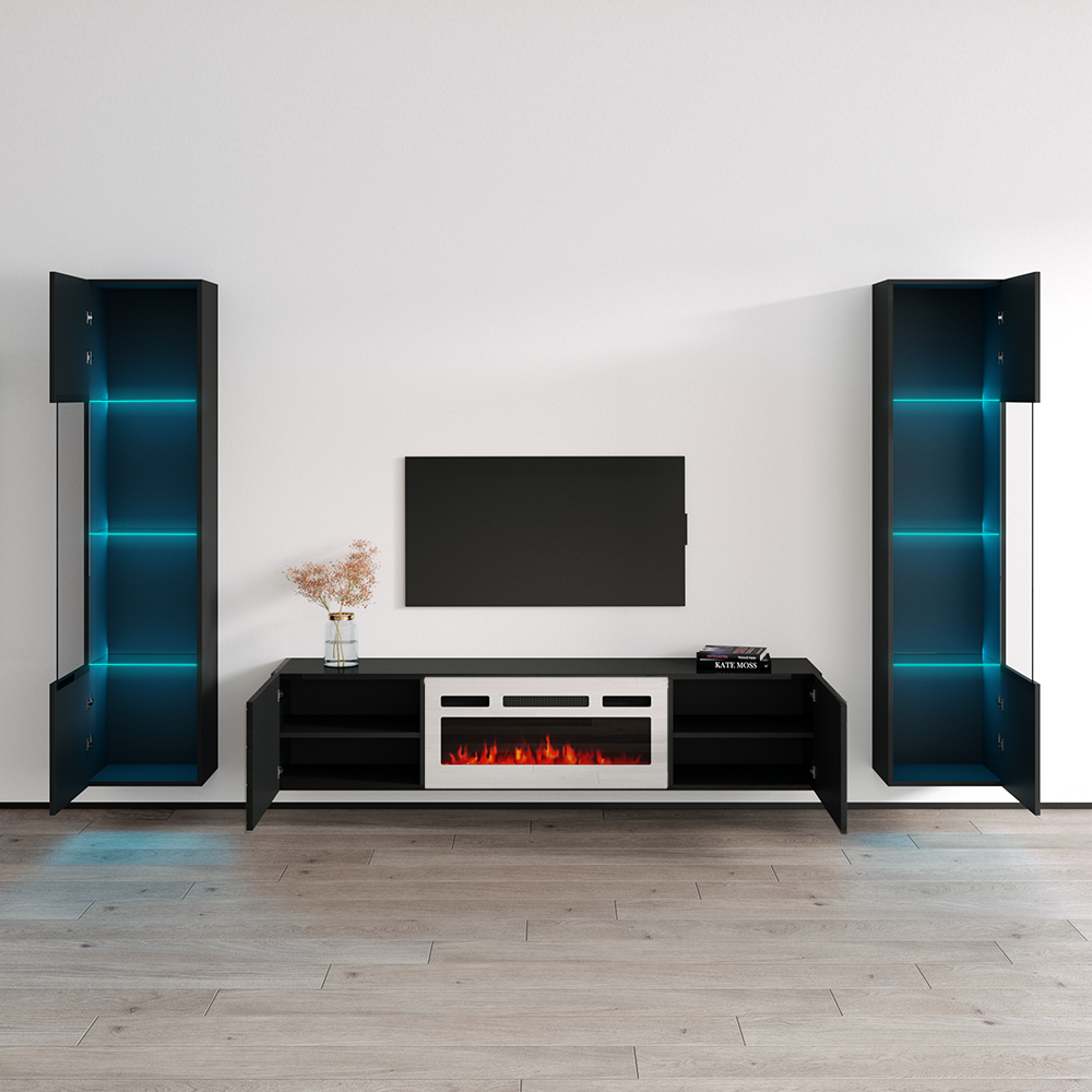 Luxe WH-EF Floating Fireplace Entertainment Center