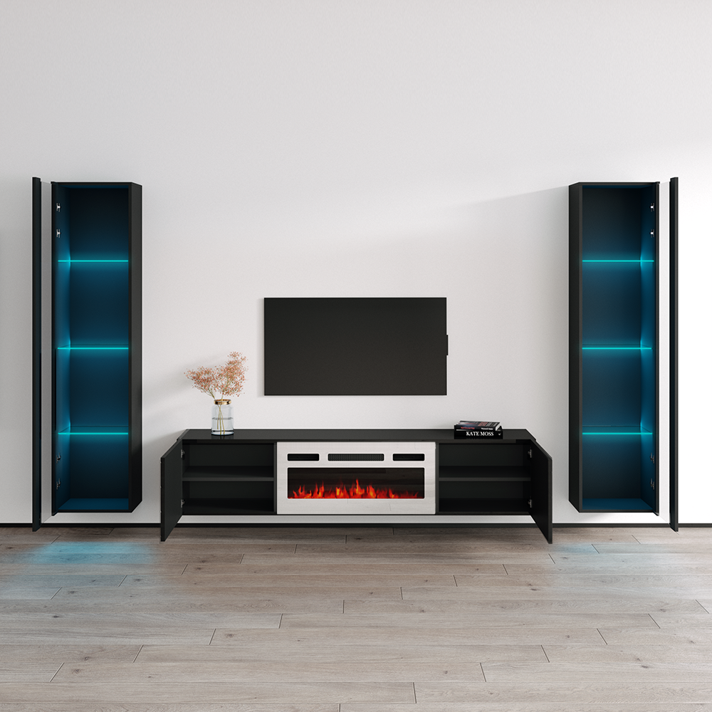 Luxe WH-EF Floating Fireplace Entertainment Center