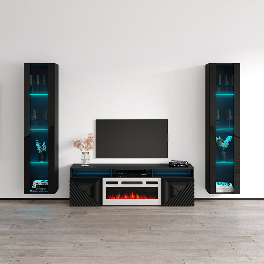 Giza WH-EF Floating Fireplace Entertainment Center