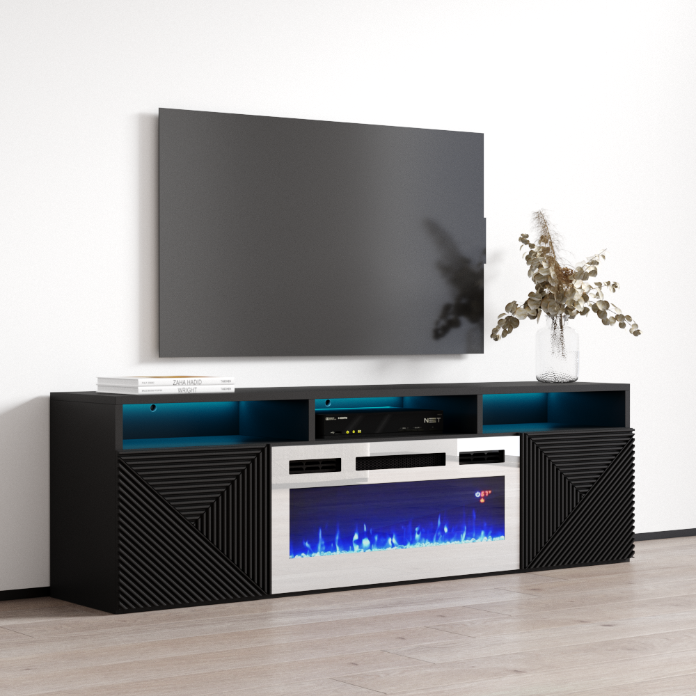 Giza WH-EF Floating Fireplace TV Stand