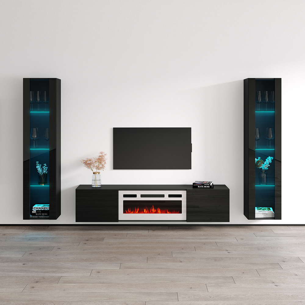 Cali WH-EF Floating Fireplace Entertainment Center