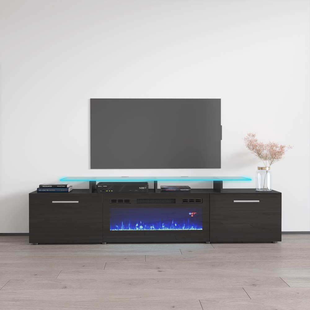 Rova BL-EF Fireplace TV Stand