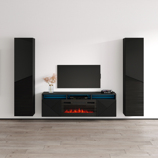 Giza BL-EF Floating Fireplace Entertainment Center