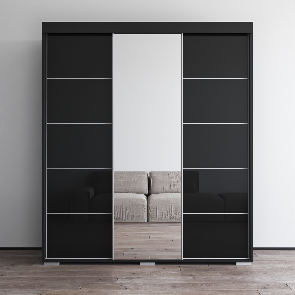 Aria 3D Wardrobe with Mirror