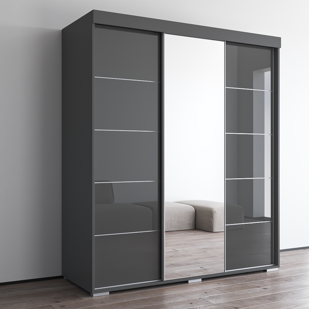 Aria 3D Wardrobe with Mirror