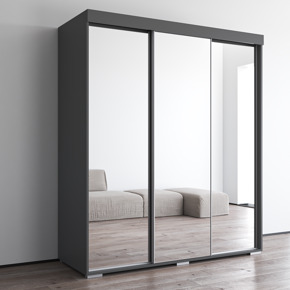 Aria 3D Wardrobe with All Mirror