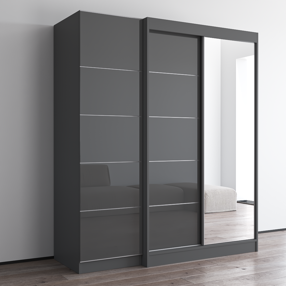 Aria 2D120-EX Wardrobe with 1 Mirror