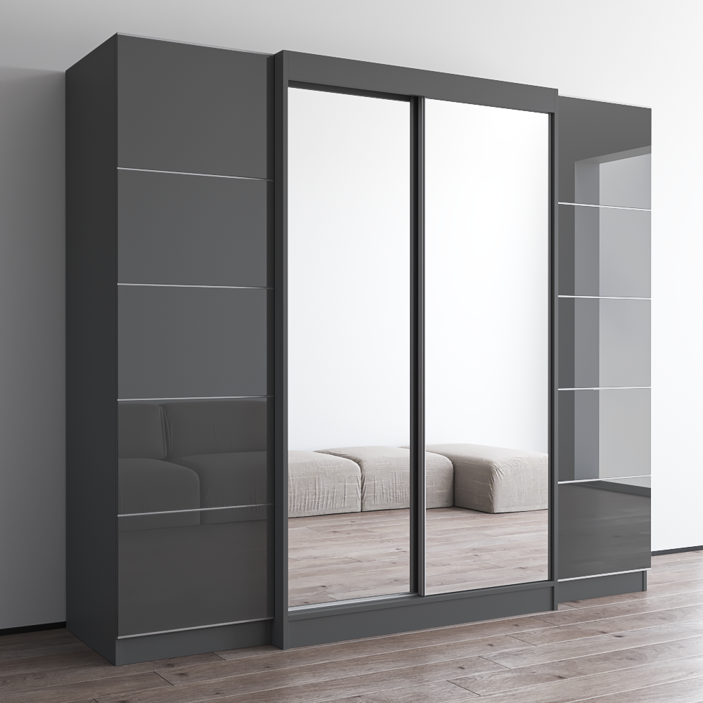 Aria 2D120-EXEX Wardrobe with 2 Mirrors