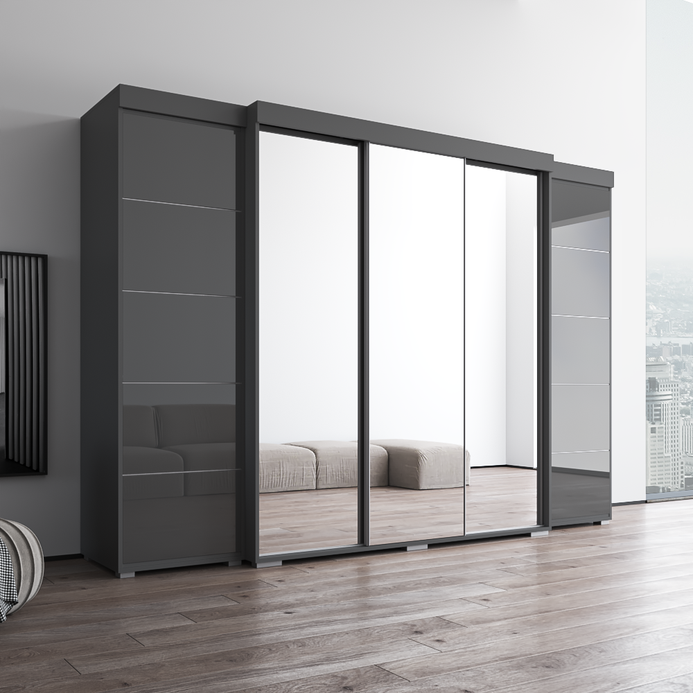 Aria 3D-EXEX Wardrobe with 3 Mirrors