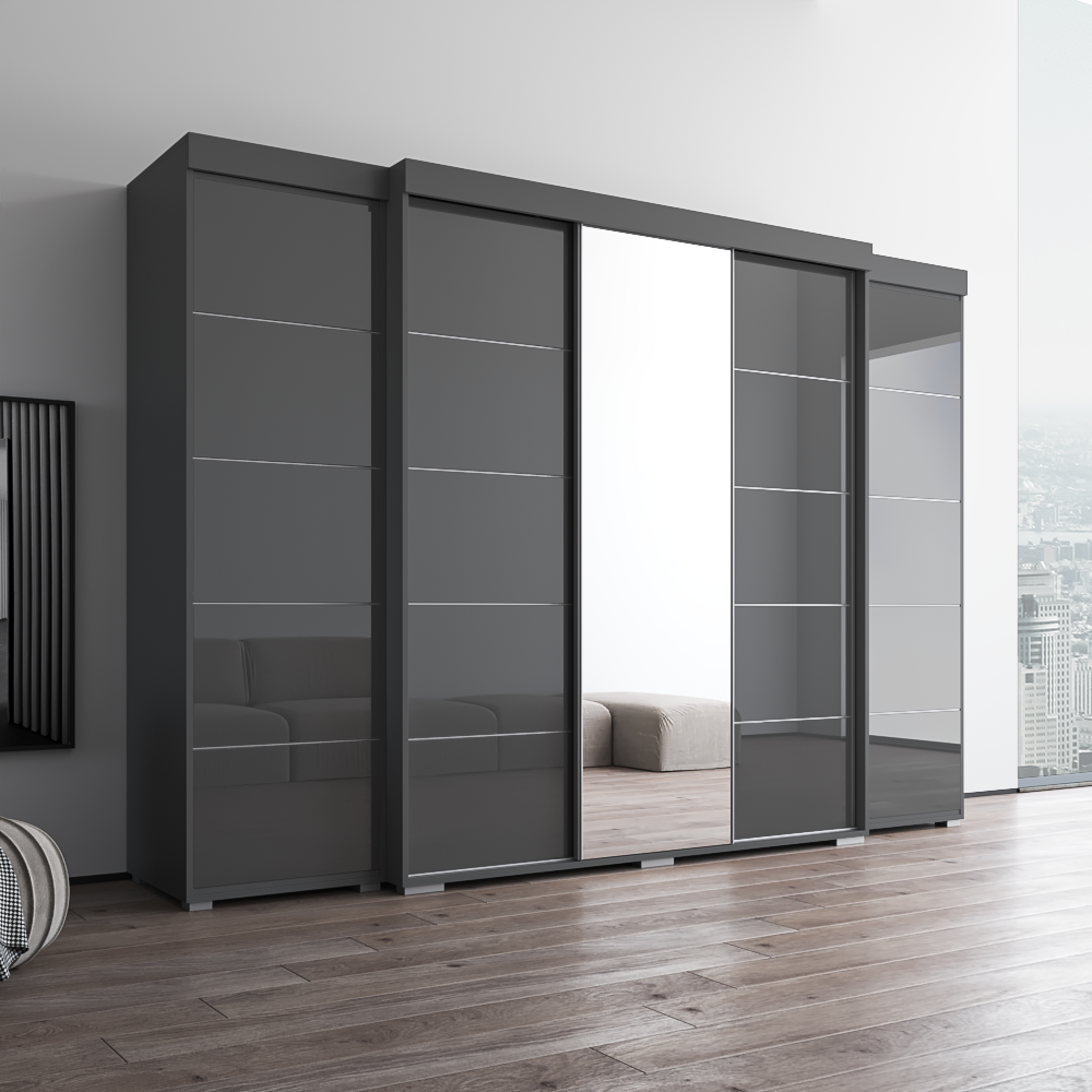 Aria 3D-EXEX Wardrobe with 1 Mirror