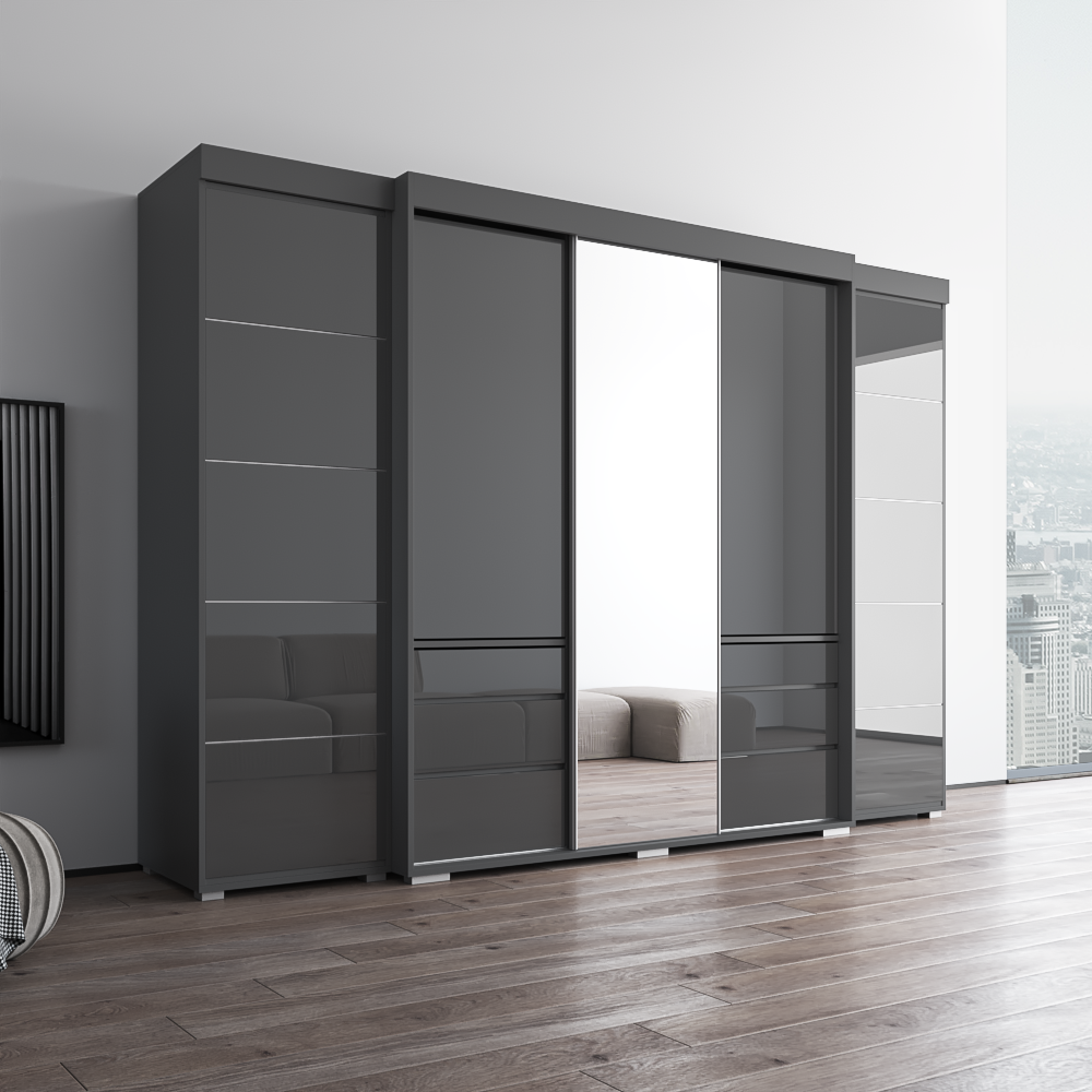 Monaco 3D-EXEX Wardrobe with 1 Mirror