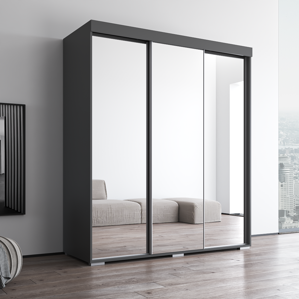 Aria 3D Wardrobe with All Mirror