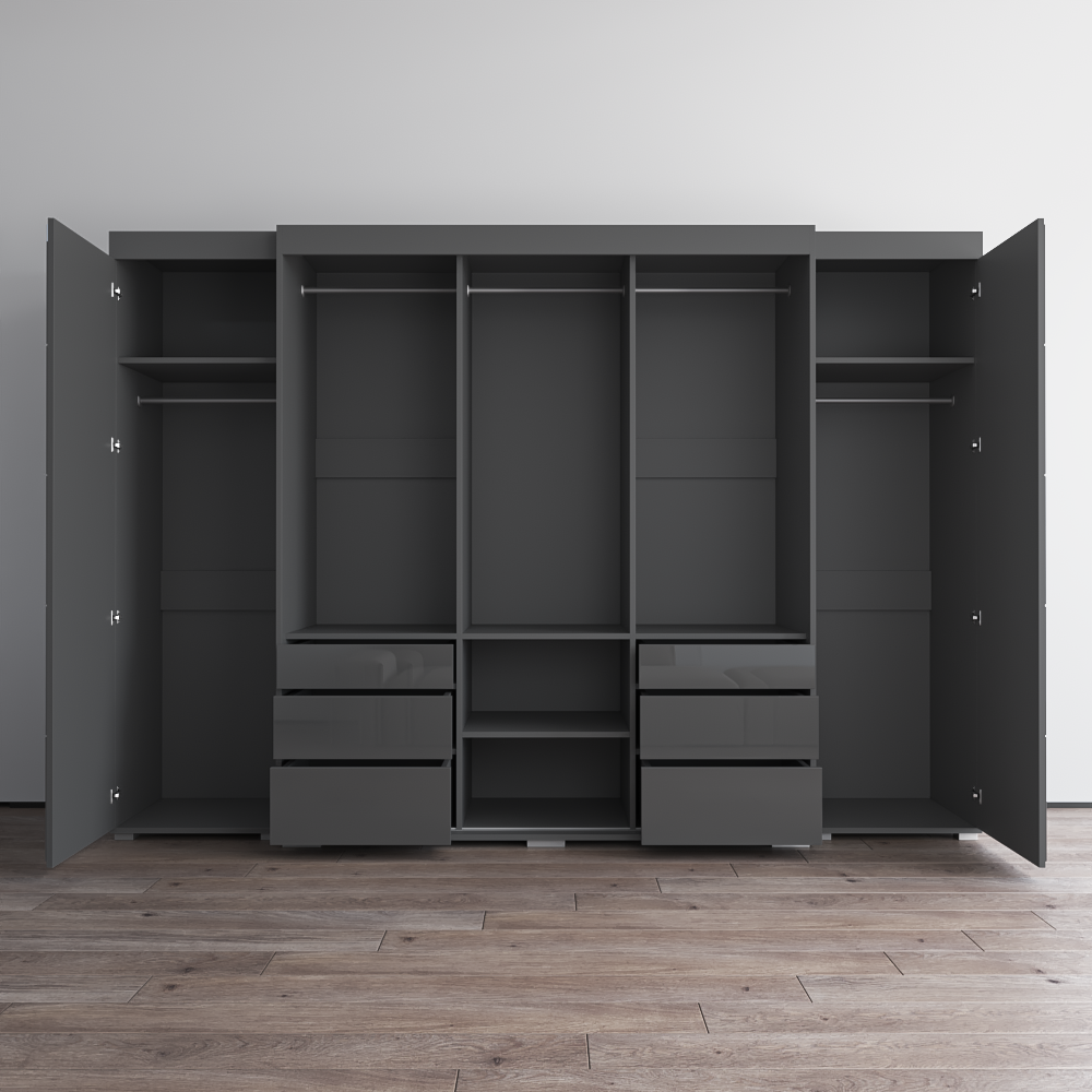 Monaco 3D-EXEX Wardrobe with 1 Mirror