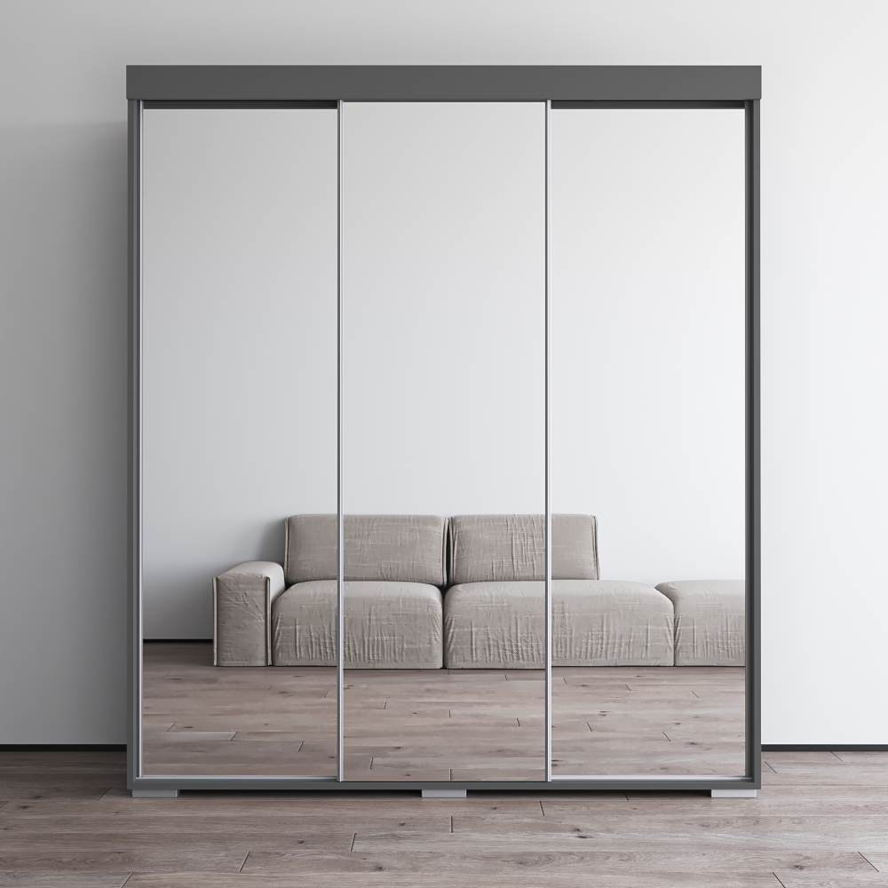 Aria 3D Wardrobe with All Mirror