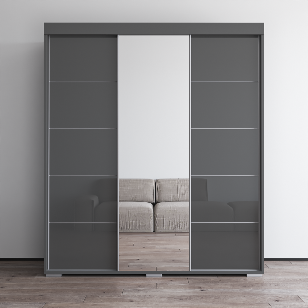 Aria 3D Wardrobe with Mirror