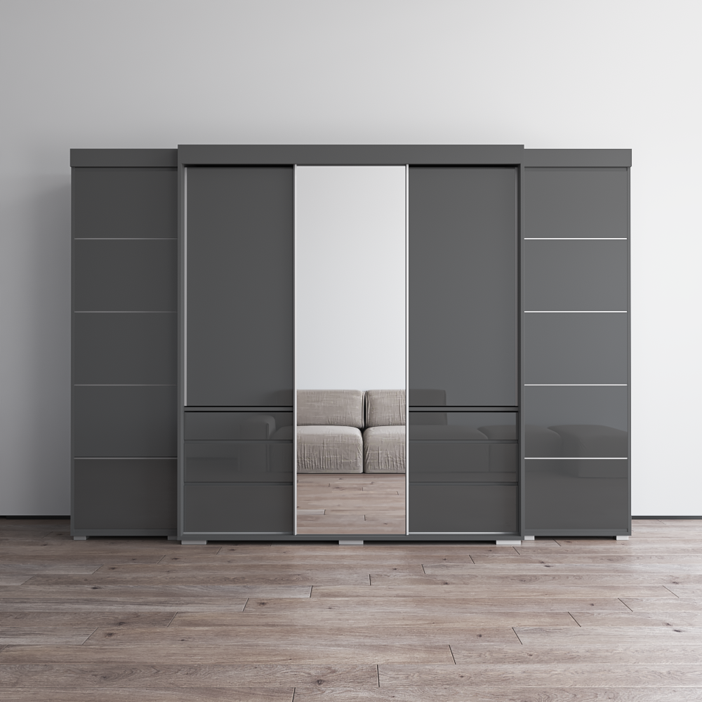 Monaco 3D-EXEX Wardrobe with 1 Mirror