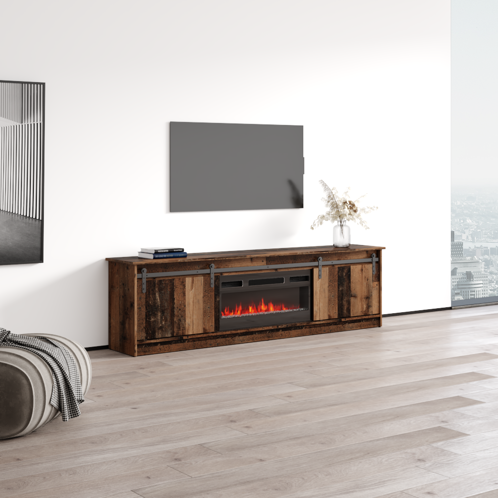 Granero 04 BL-EF Fireplace TV Stand