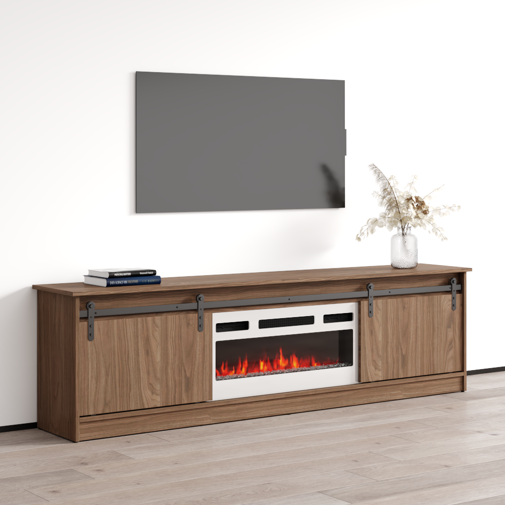 Granero 04 WH-EF Fireplace TV Stand