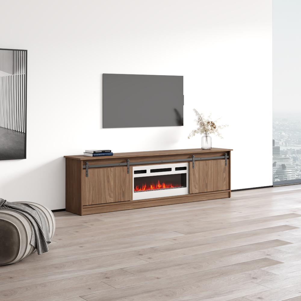 Granero 04 WH-EF Fireplace TV Stand