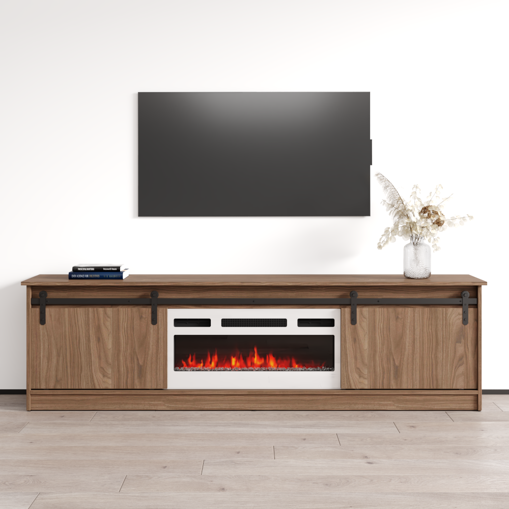 Granero 04 WH-EF Fireplace TV Stand