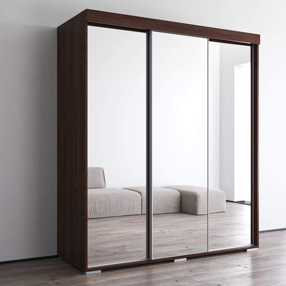 Aria 3D Wardrobe with All Mirror