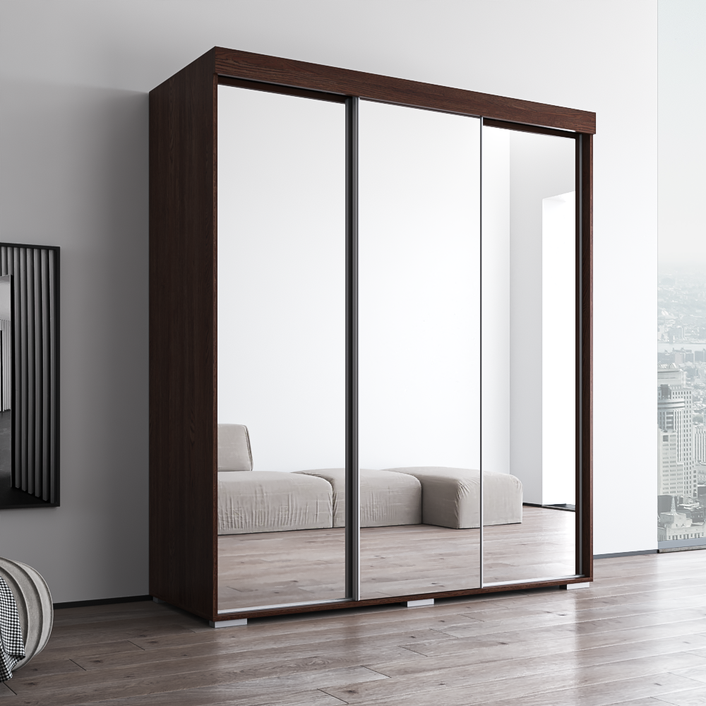 Aria 3D Wardrobe with All Mirror