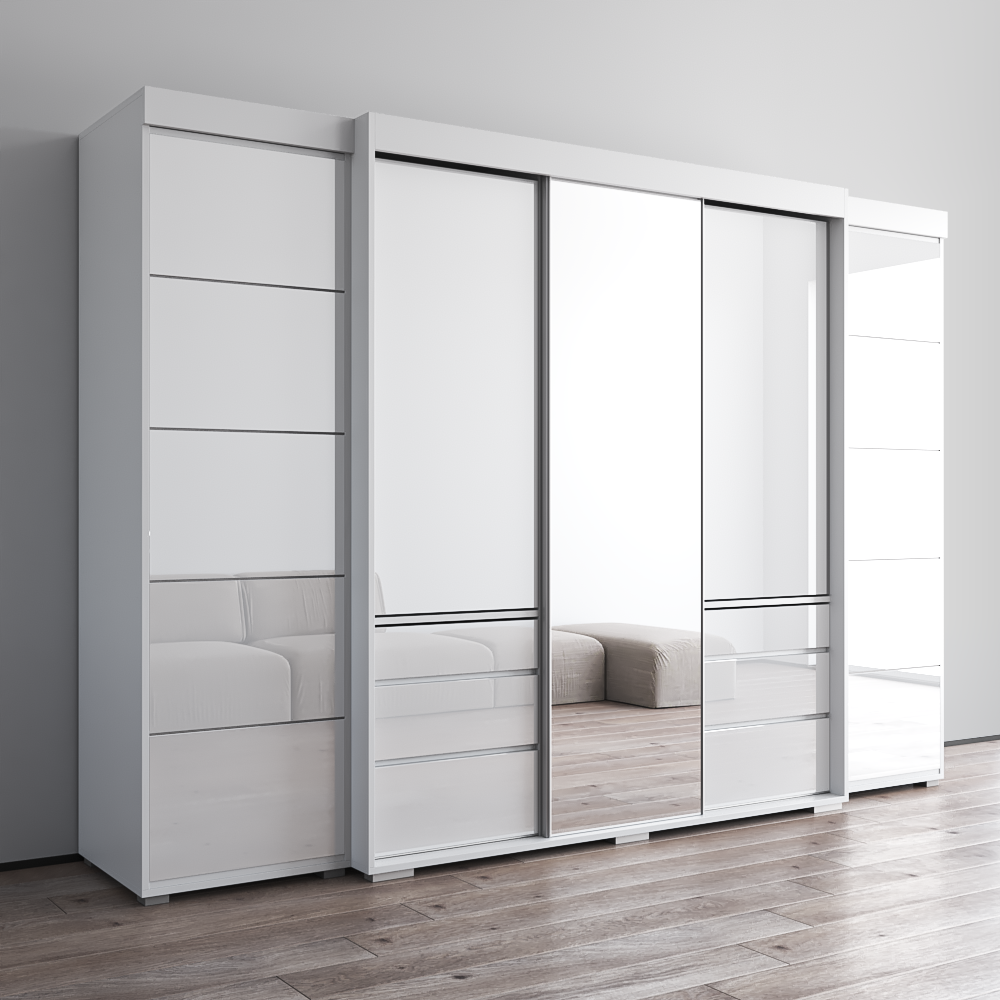 Monaco 3D-EXEX Wardrobe with 1 Mirror