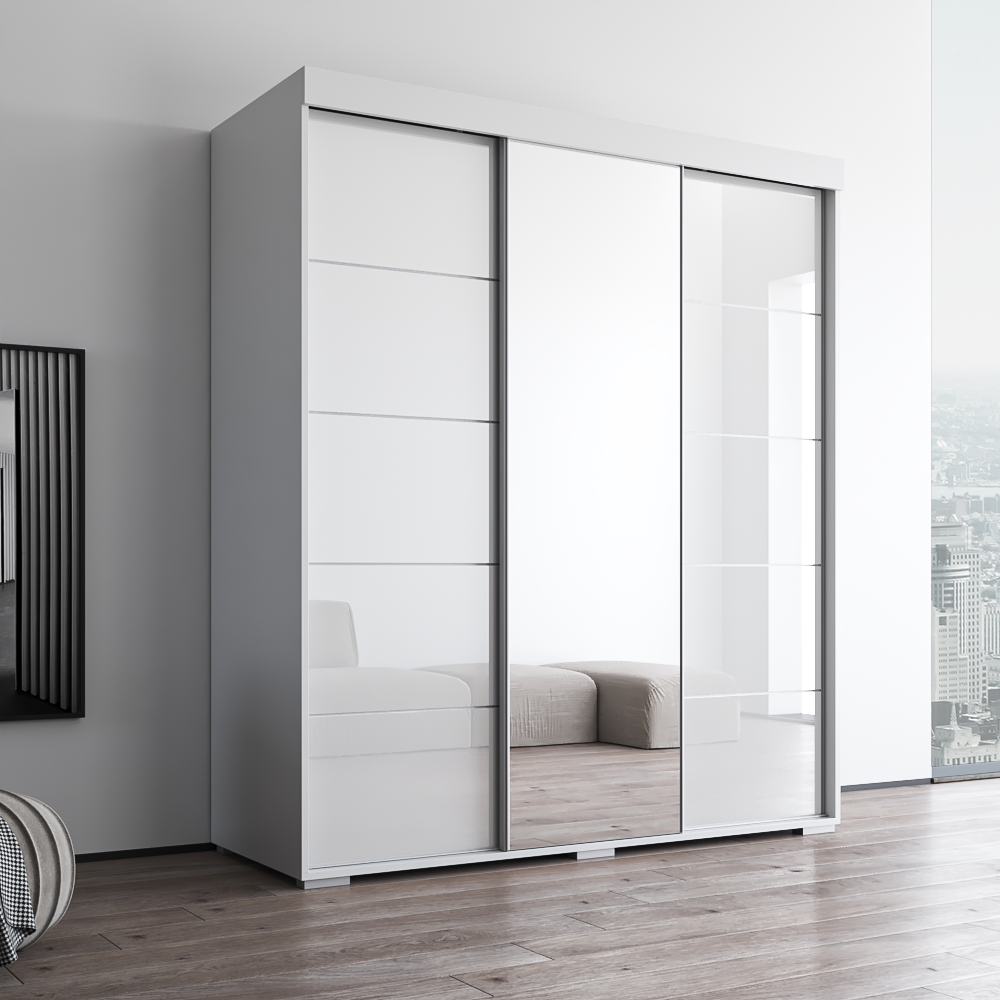 Aria 3D Wardrobe with Mirror