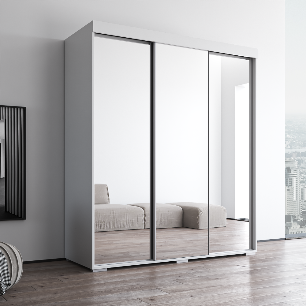 Aria 3D Wardrobe with All Mirror