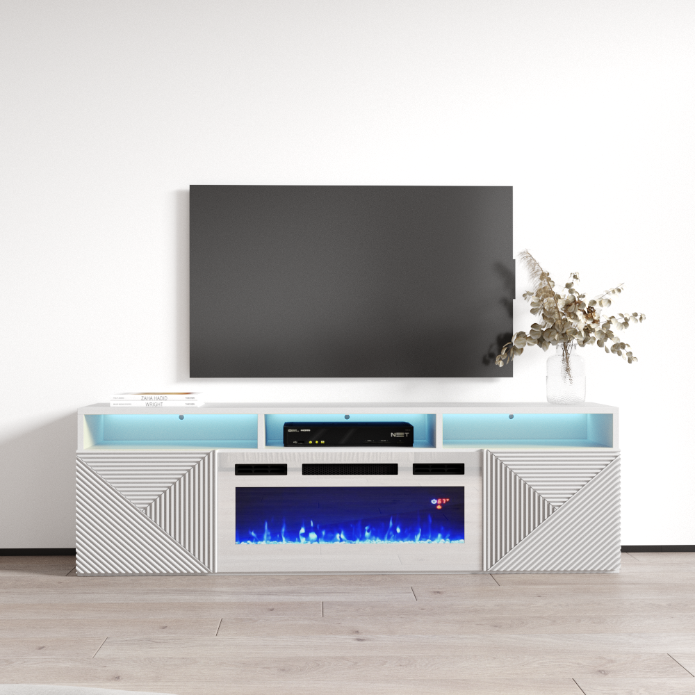 Giza WH-EF Floating Fireplace TV Stand