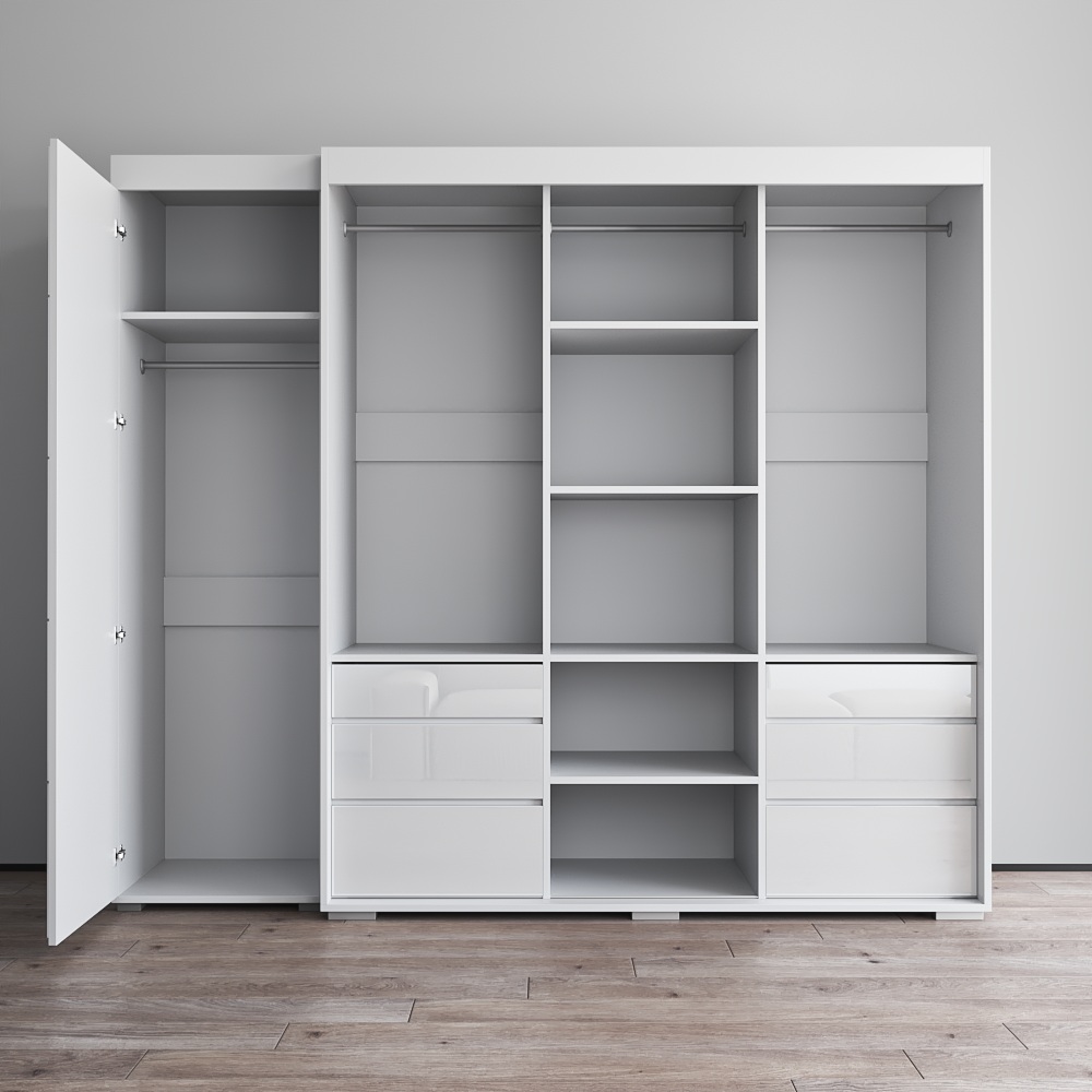 Monaco 3D-EX Wardrobe with 1 Mirror